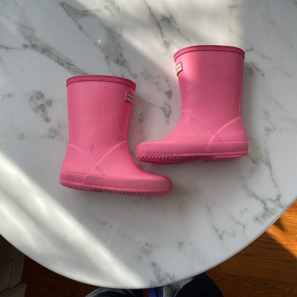 Hunter Bubble Gum Pink Kids Rain Boots